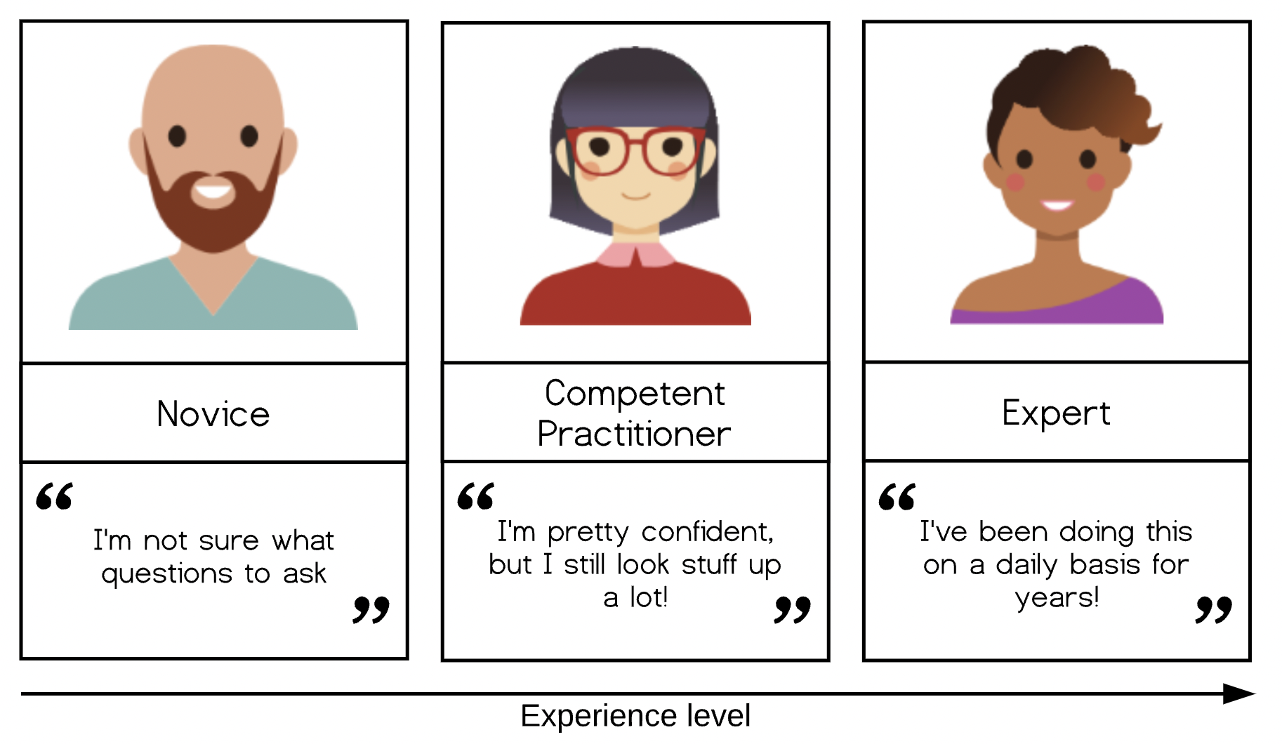 Novice, Competent Practitioner, Expert